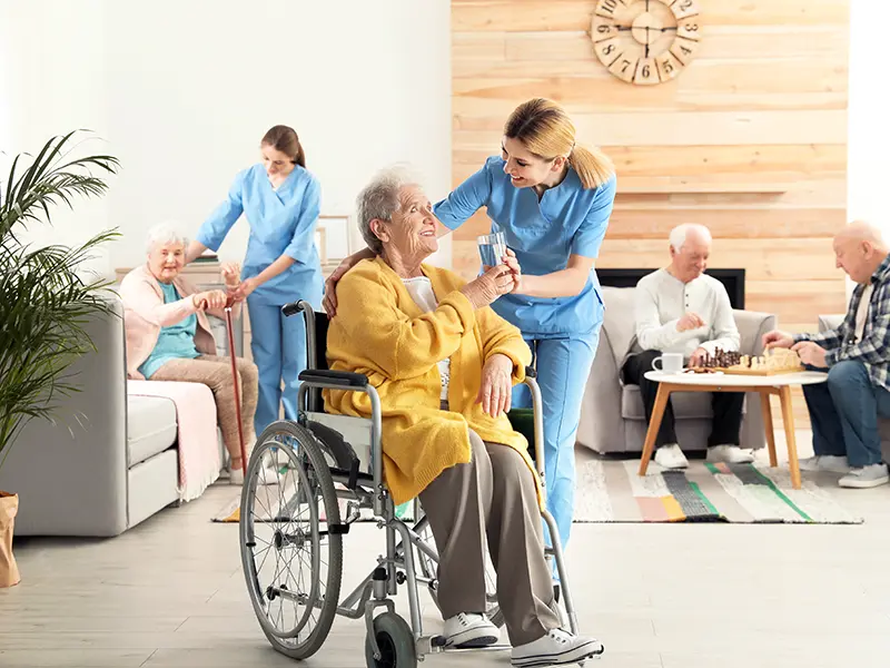 caring nurse with a patient